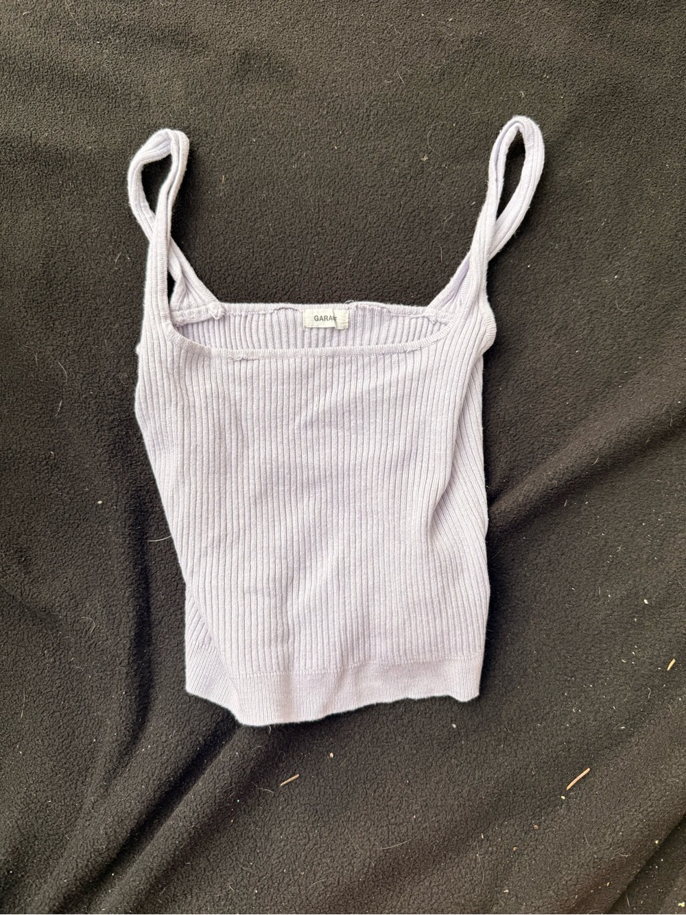 Garage Lilac Ribbed Square Neck Cami